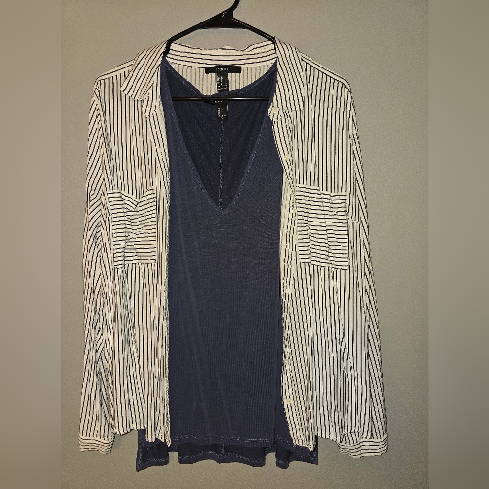 Tank top and coordinating button up shirt